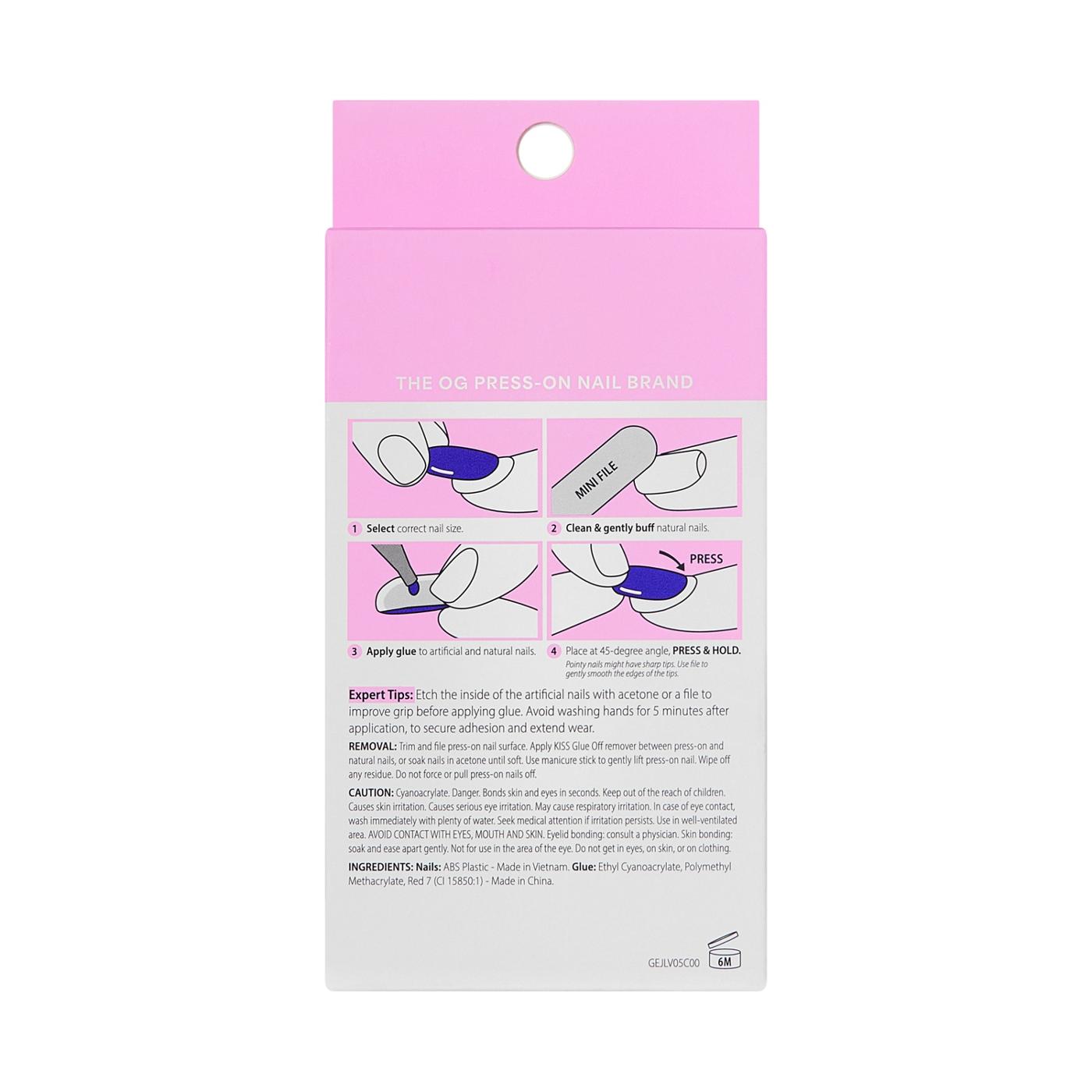 KISS GLAM 3D & Jeweled Nails - Wrapped in Beauty (White Square Long Nails); image 8 of 8