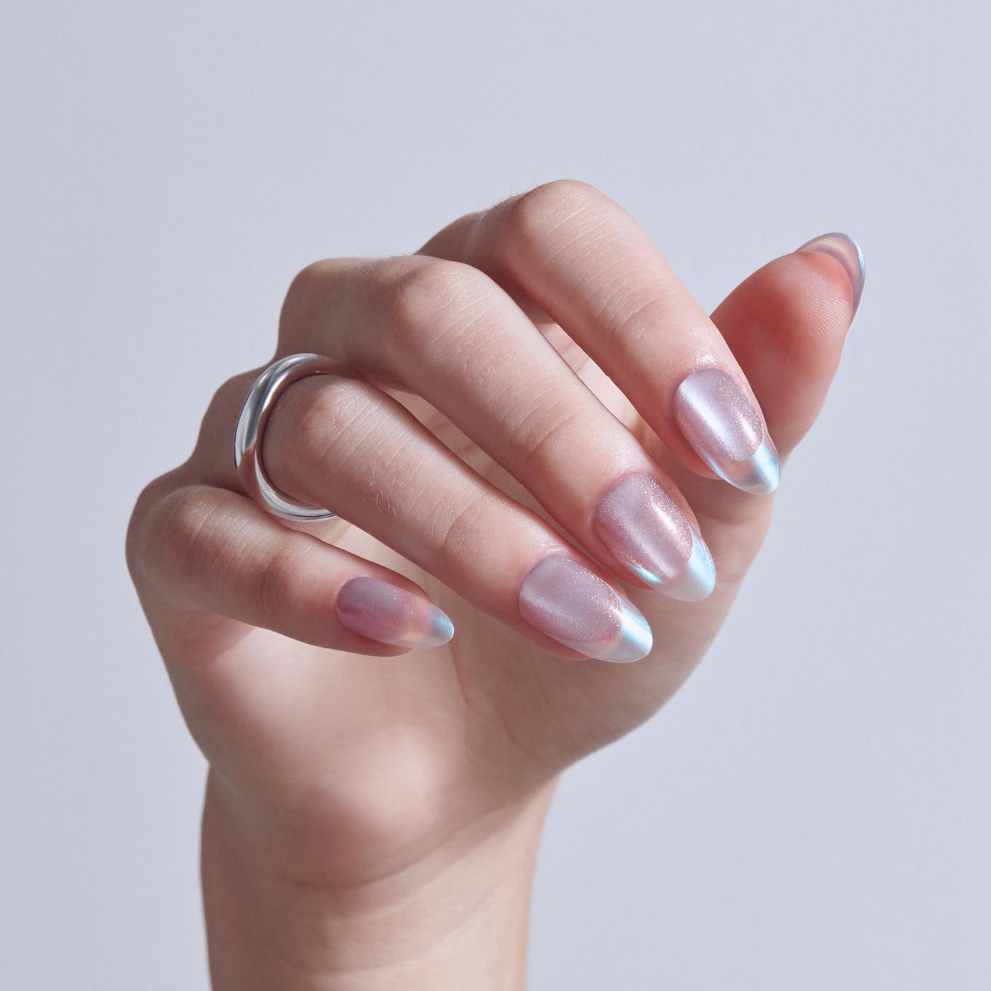 KISS GLAM Embellished Magnetic & Chrome Nails - Fairy Tale (Pink Almond Medium Nails); image 3 of 7