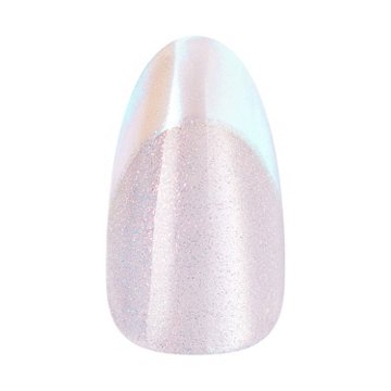 KISS GLAM Embellished Magnetic & Chrome Nails - Fairy Tale (Pink Almond Medium Nails), 32 ct