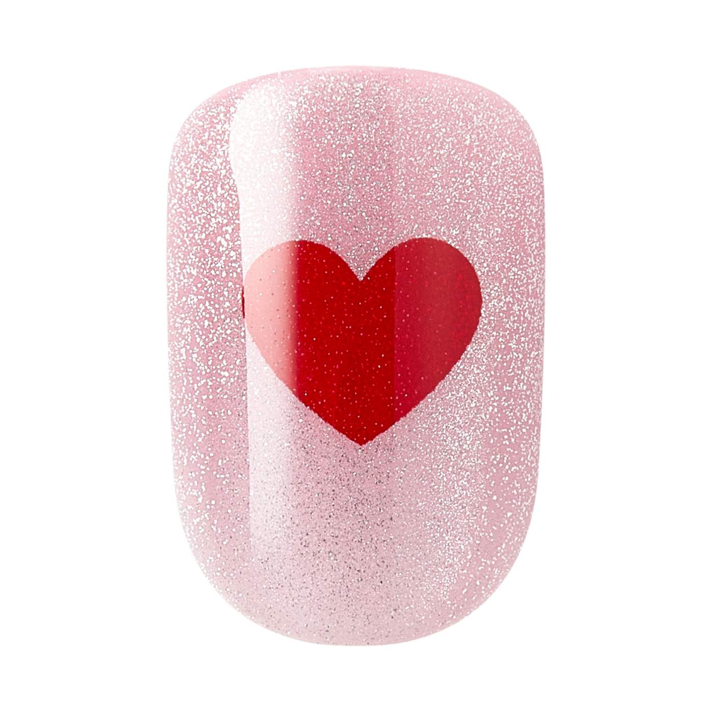 KISS imPRESS No Glue Manicure Nails -  Good 4 You (Pink & Red Squoval Short Nails); image 4 of 8