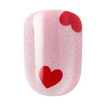 KISS imPRESS No Glue Manicure Nails -  Good 4 You (Pink & Red Squoval Short Nails), 30 ct