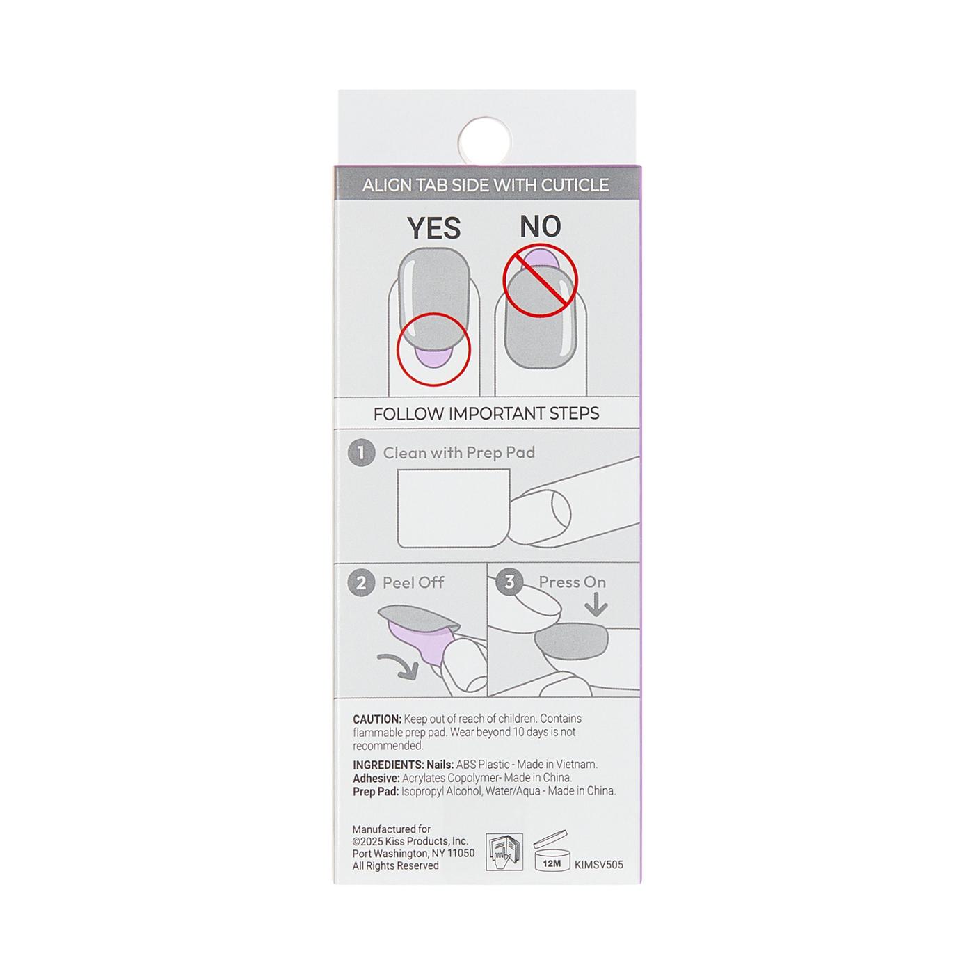 KISS imPRESS No Glue Manicure Nails -  Good 4 You (Pink & Red Squoval Short Nails); image 7 of 8