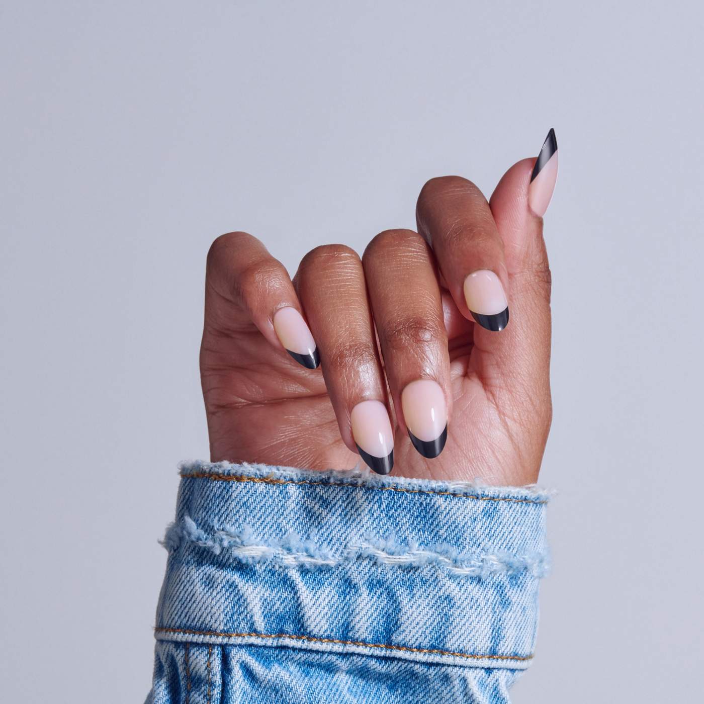 KISS CORE French Nails - Full Of Fun (Black Almond Medium Nails); image 3 of 7