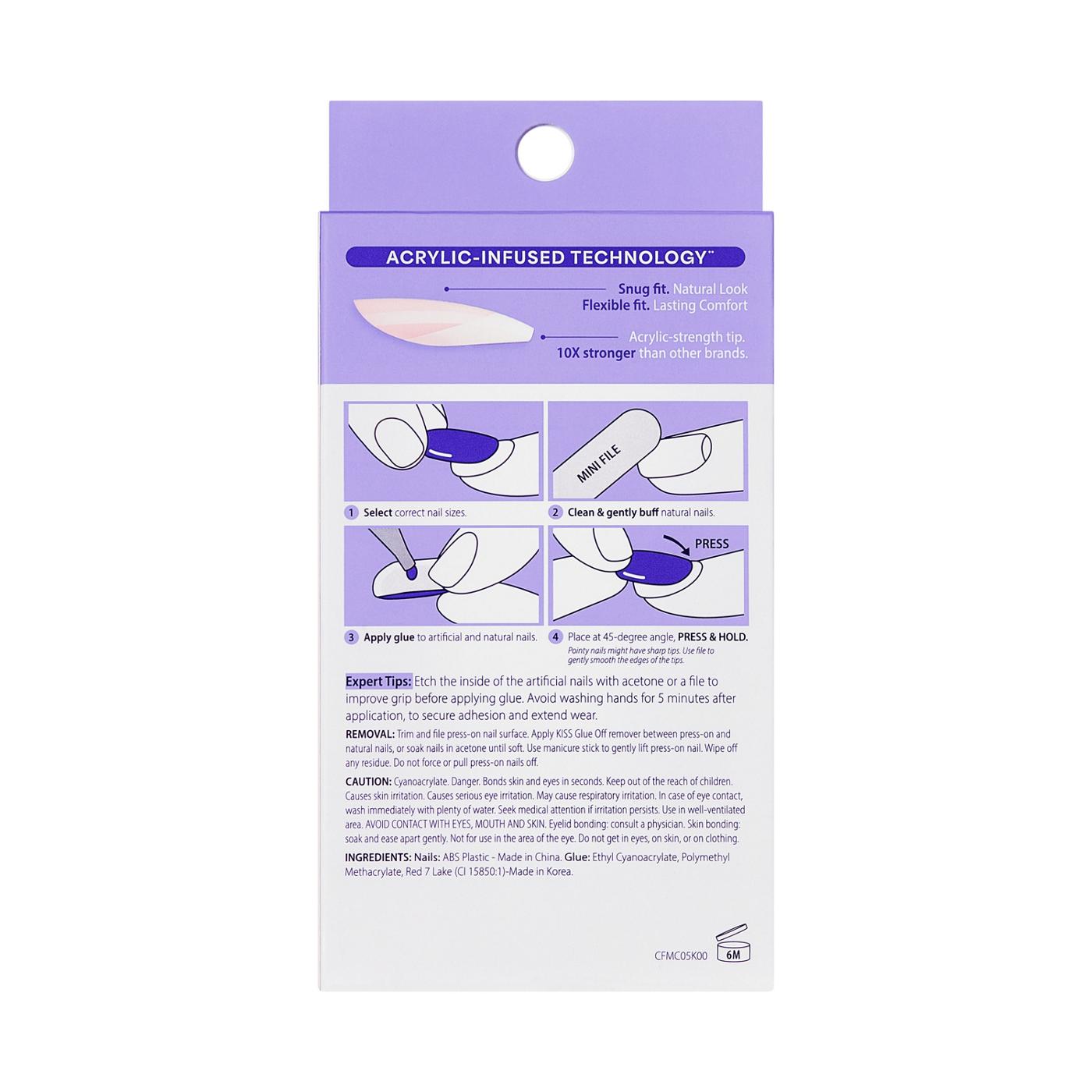 KISS CORE French Nails - Full Of Fun (Black Almond Medium Nails); image 5 of 7