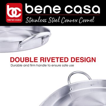 Bene Casa Stainless Steel Convex Belly Up Comal