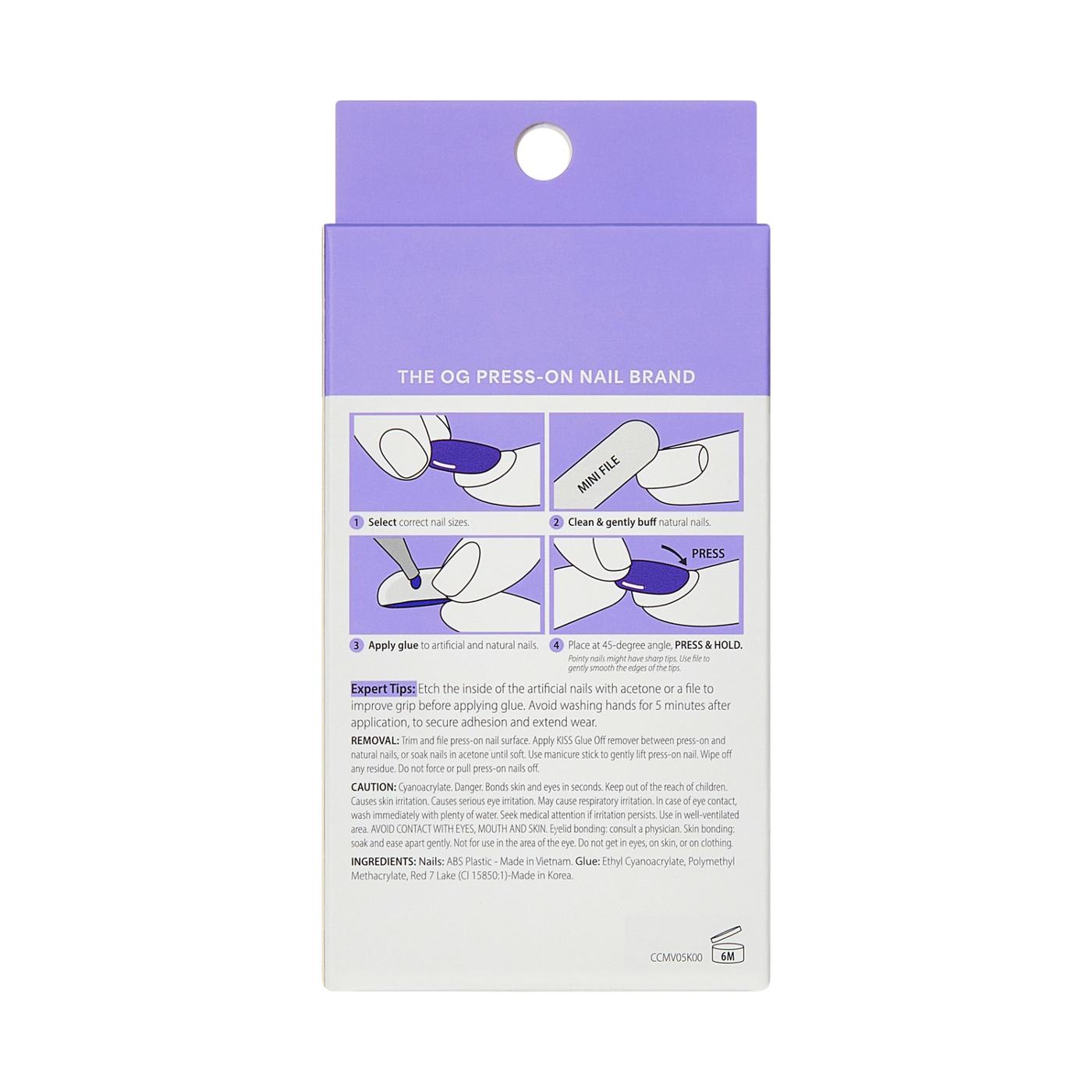 KISS CORE Color Nails - Pinot Noir (Red Almond Medium Nails); image 4 of 7