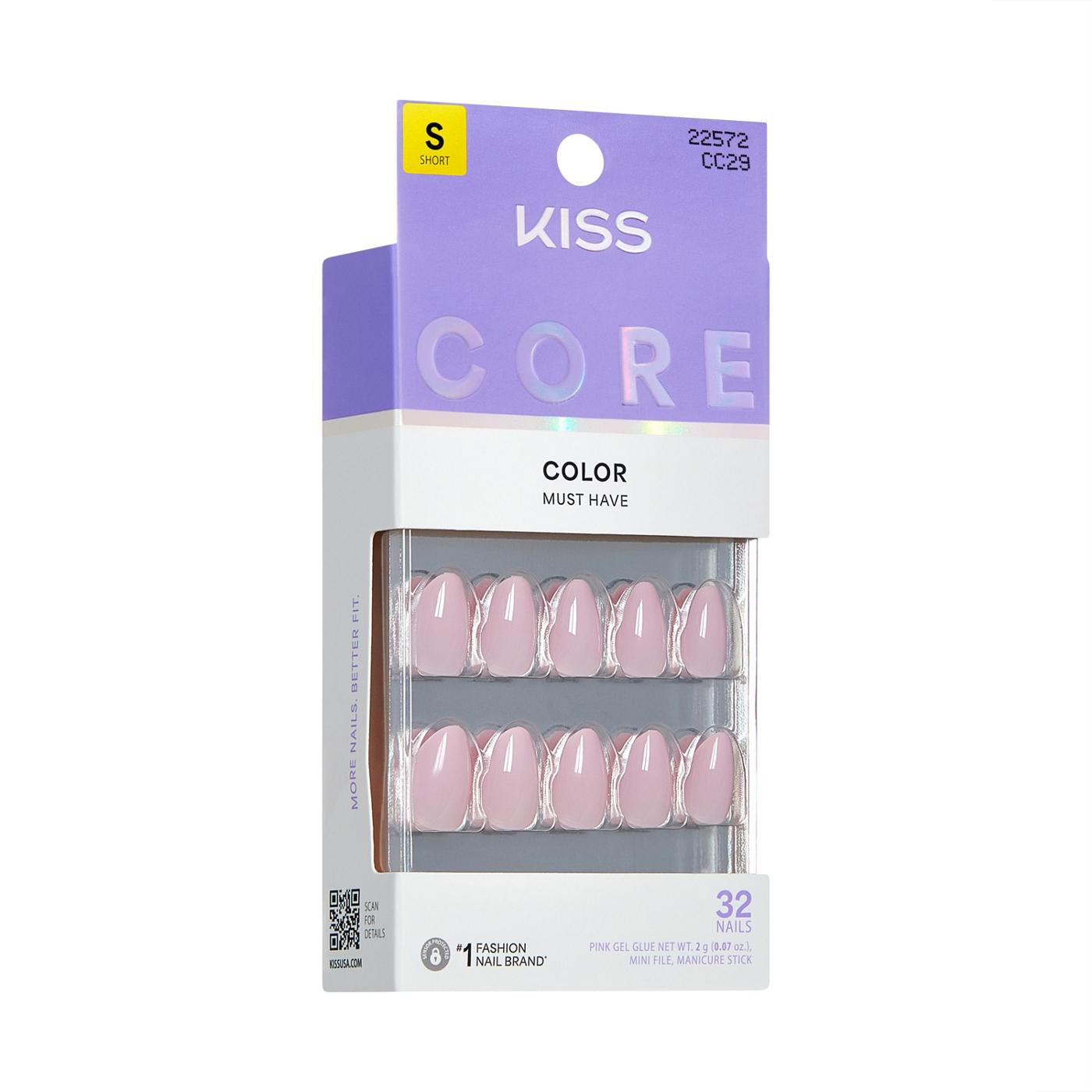 KISS CORE Color Nails - Euphonious (Pink Almond Short Nails); image 4 of 7