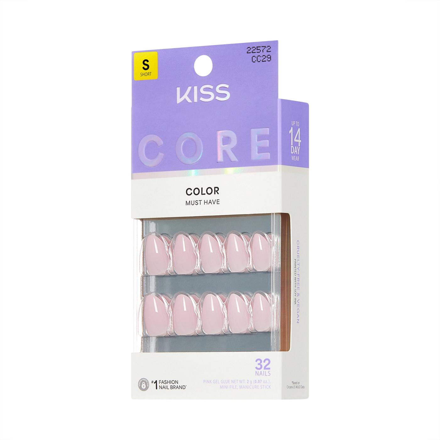 KISS CORE Color Nails - Euphonious (Pink Almond Short Nails); image 7 of 7