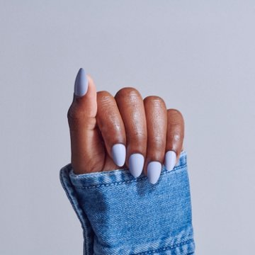 KISS CORE Color Nails - Flee (Blue Almond Short Nails), 32 ct