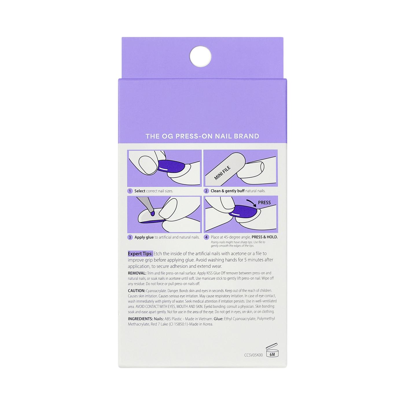 KISS CORE Color Nails - Flee (Blue Almond Short Nails); image 5 of 7