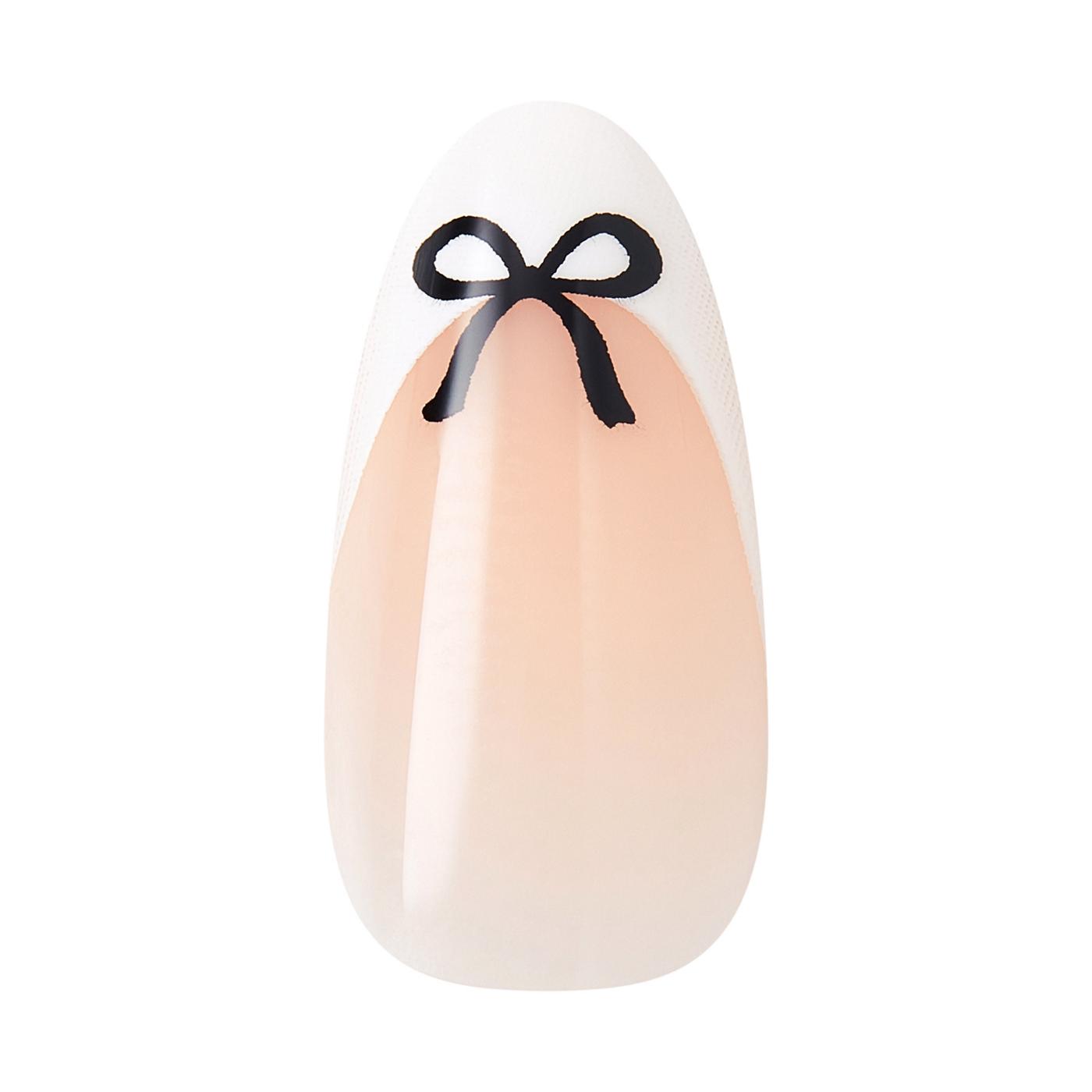 KISS CORE Design Nails - Our Moments (Beige and Black Almond Medium Nails); image 2 of 3