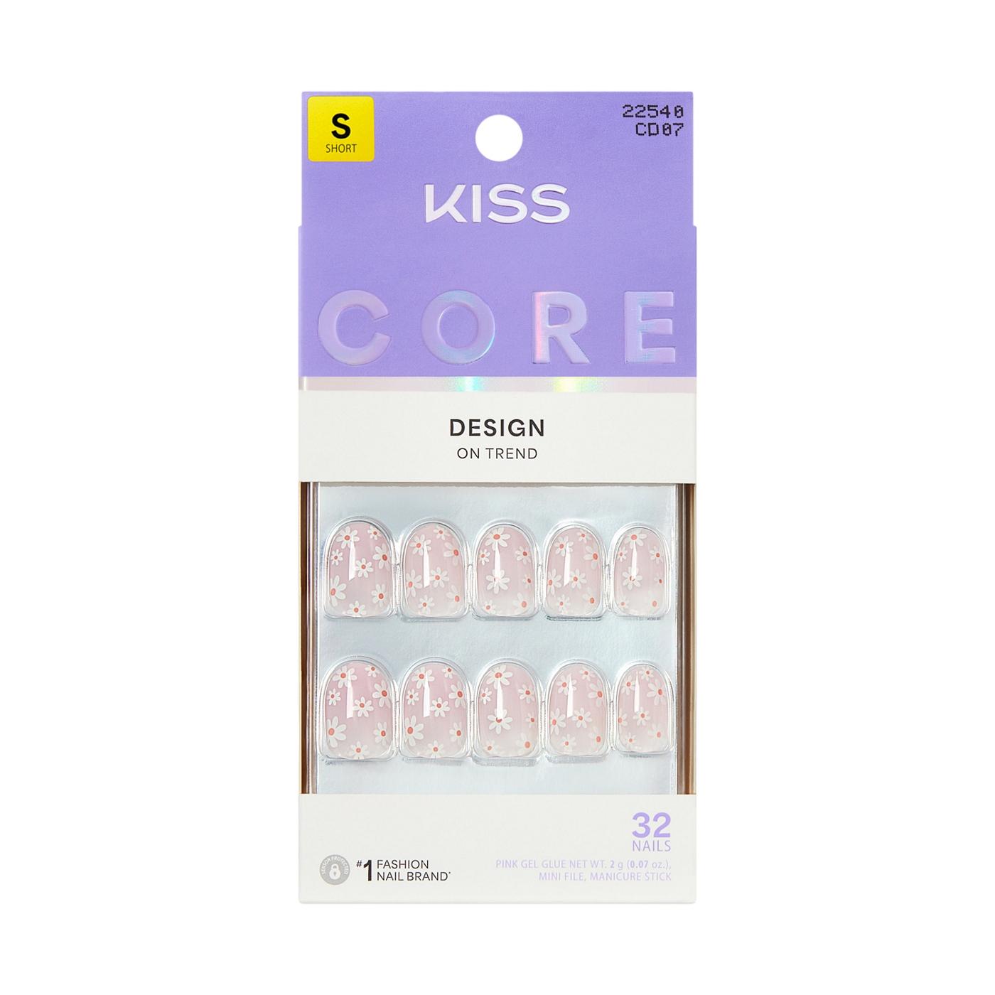 KISS CORE Design Nails - Friendship (Pink & White Round Short Nails); image 1 of 8
