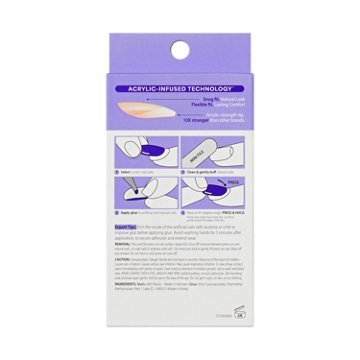 KISS CORE French Nails - Snapshot (White Squoval Short Nails), 32 ct