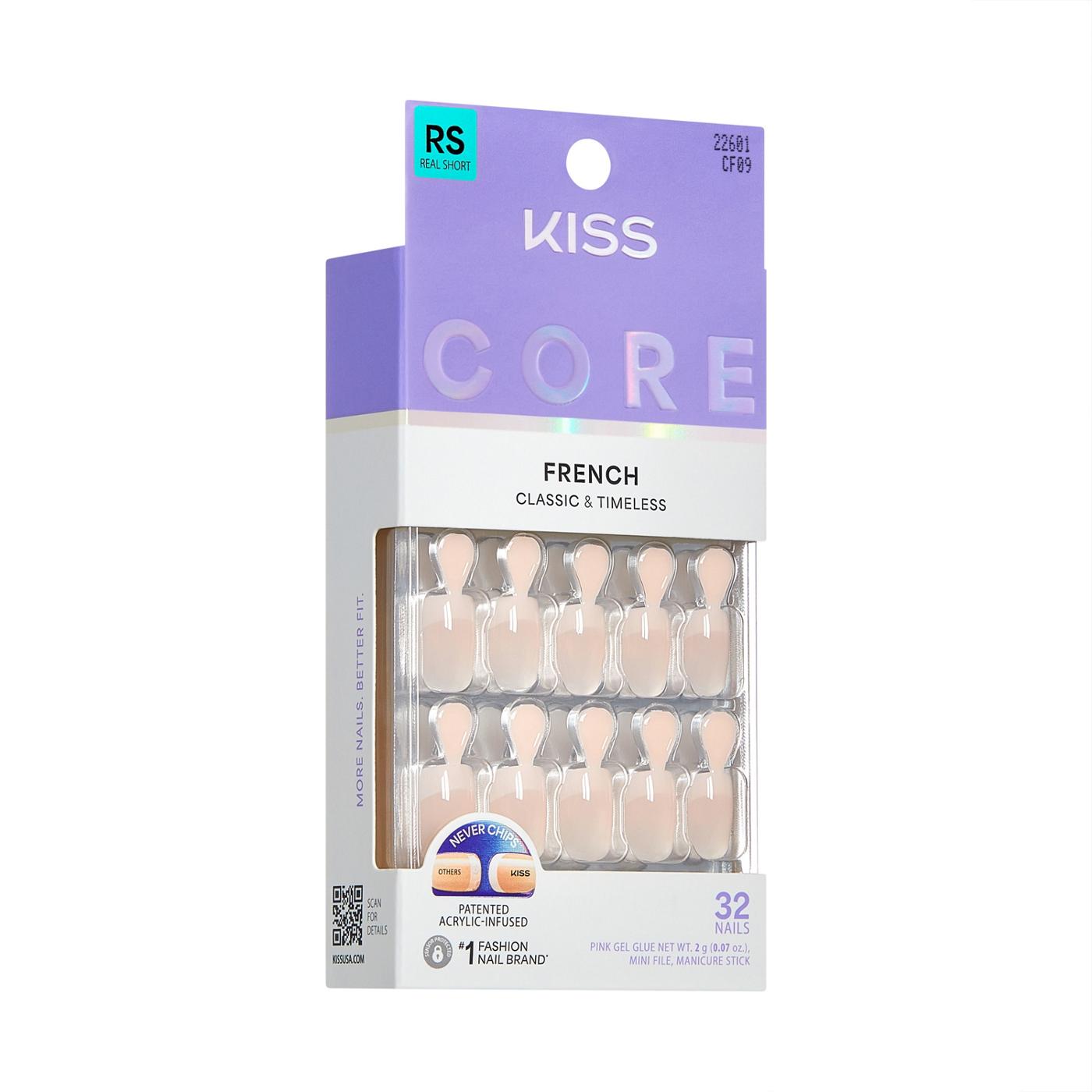 KISS CORE French Nails - Your Moment (Pink Squoval Real Short Nails); image 2 of 7