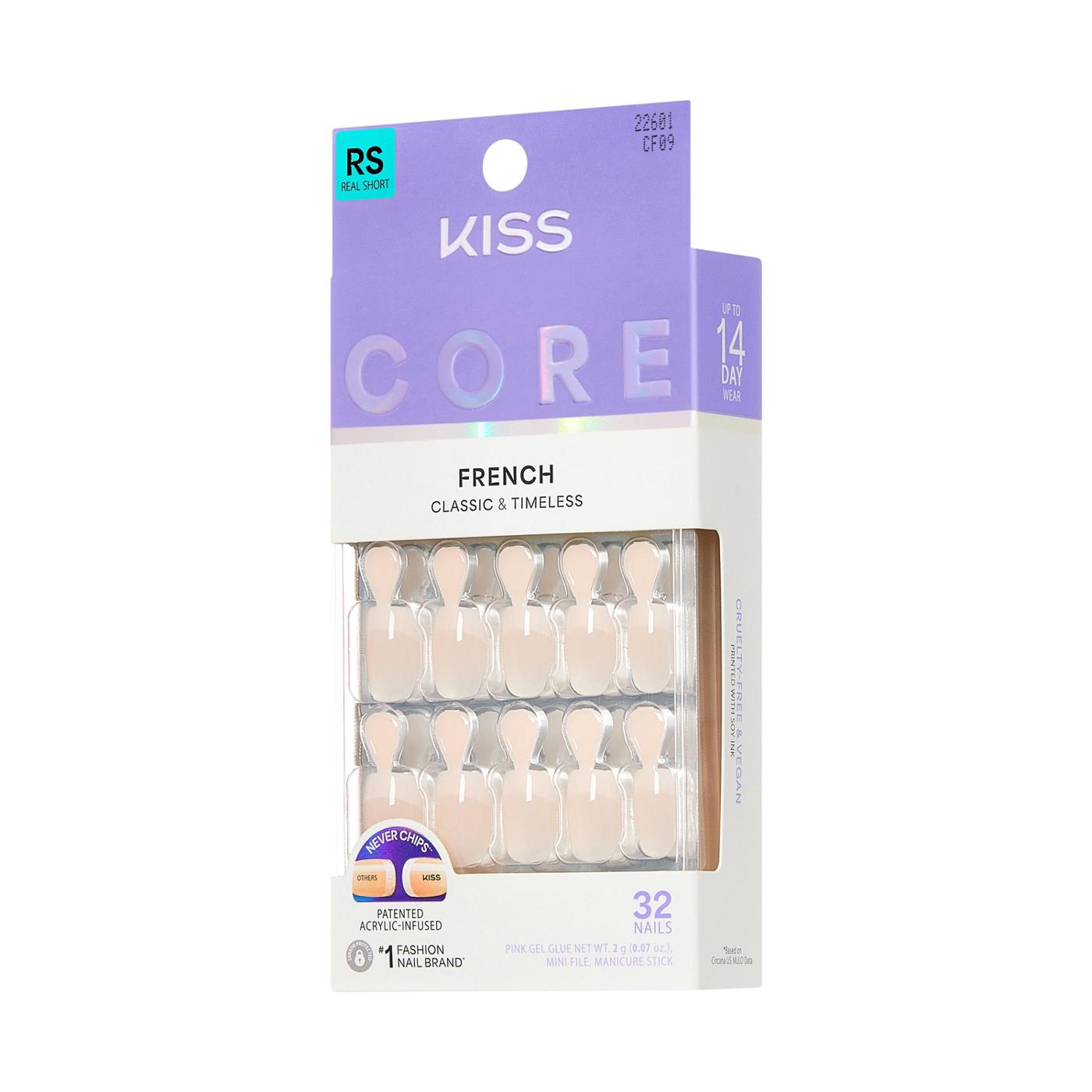 KISS CORE French Nails - Your Moment (Pink Squoval Real Short Nails); image 7 of 7