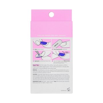 KISS GLAM Embellised Nails - Dusk Mirage (Beige Coffin Medium Nails), 32 ct