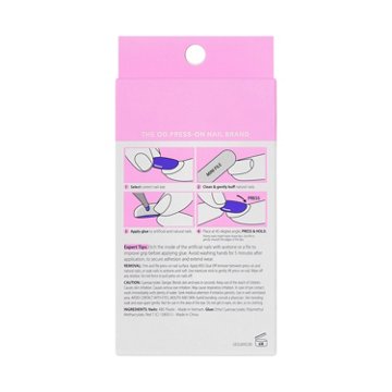 KISS GLAM Embellised Nails - Pink Sugar (Pink Coffin Long Nails), 32 ct