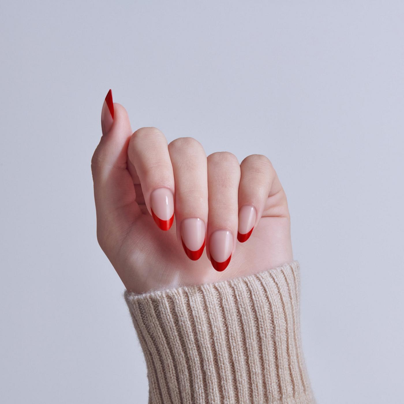 KISS CORE French Nails - Optimistic (Red Almond Medium Nails); image 4 of 7