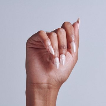 KISS GLAM 3D & Jeweled Nails - Ripple (Pink Almond Medium Nails), 32 ct