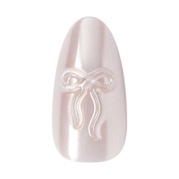KISS GLAM 3D & Jeweled Nails - Ripple (Pink Almond Medium Nails), 32 ct