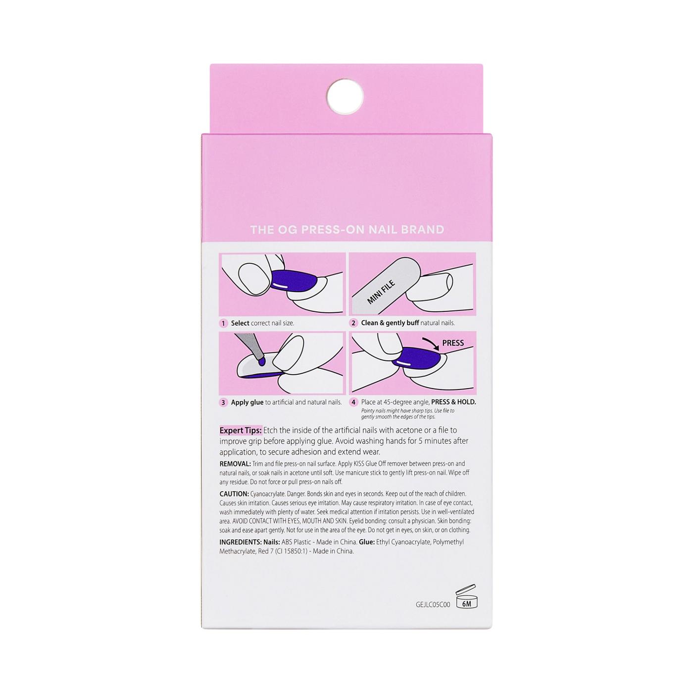 KISS GLAM 3D & Jeweled Nails - Seraphic (Blue Coffin Long Nails); image 6 of 7