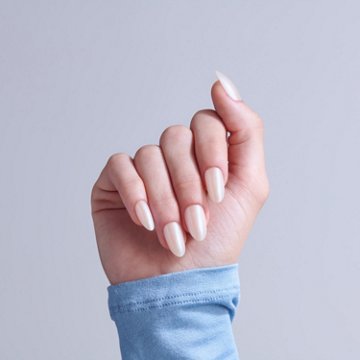 KISS GLAM Embellished Nails - Dive (Pink Almond Medium Nails), 32 ct