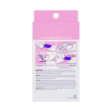 KISS GLAM Embellished Nails - Celestique (Blue Round Short Nails), 32 ct