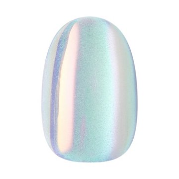 KISS GLAM Embellished Nails - Celestique (Blue Round Short Nails), 32 ct