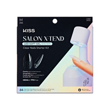 KISS Salon X-Tend  LED Soft Gel Sytem - Clear Nails Starter Kit