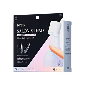 KISS Salon X-Tend  LED Soft Gel Sytem - Clear Nails Starter Kit
