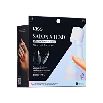 KISS Salon X-Tend  LED Soft Gel Sytem - Clear Nails Starter Kit