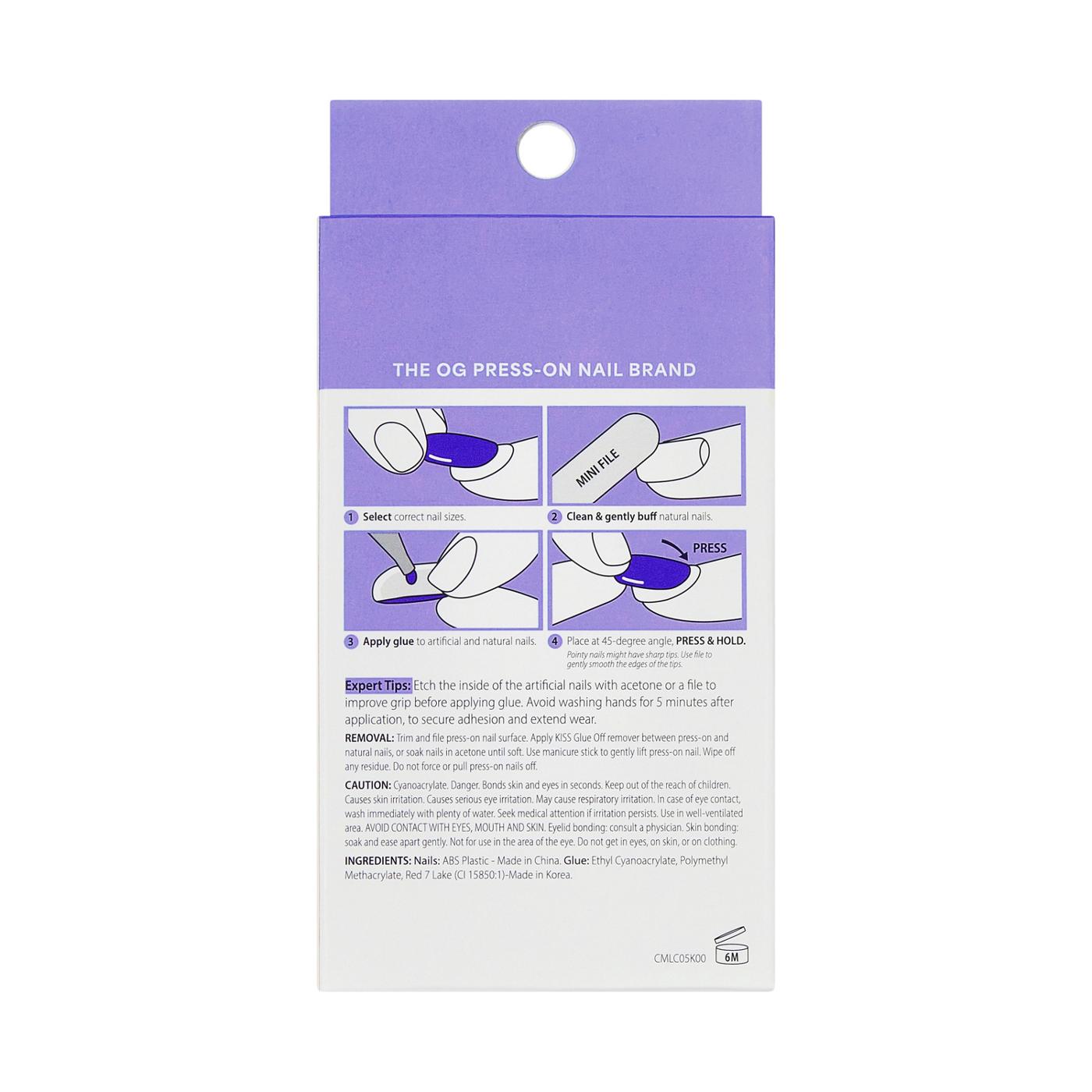 KISS CORE Magnetic Nails - Twinkling Stars (Purple Almond Long Nails); image 3 of 7