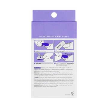 KISS CORE Magnetic Nails - Twinkling Stars (Purple Almond Long Nails), 32 ct