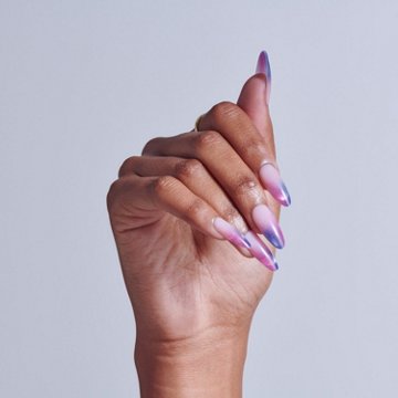 KISS CORE Magnetic Nails - Twinkling Stars (Purple Almond Long Nails), 32 ct