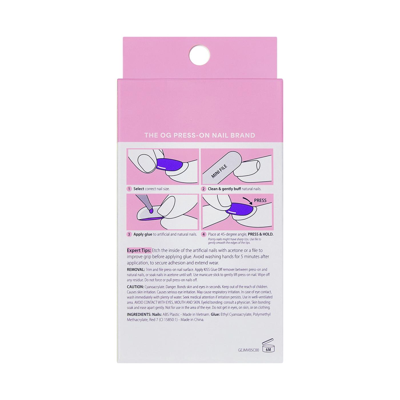 KISS GLAM 3D & Jeweled Nails - Serendipity Awaits (White Almond Medium Nails); image 3 of 8