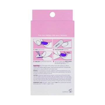 KISS GLAM 3D & Jeweled Nails - Serendipity Awaits (White Almond Medium Nails), 32 ct