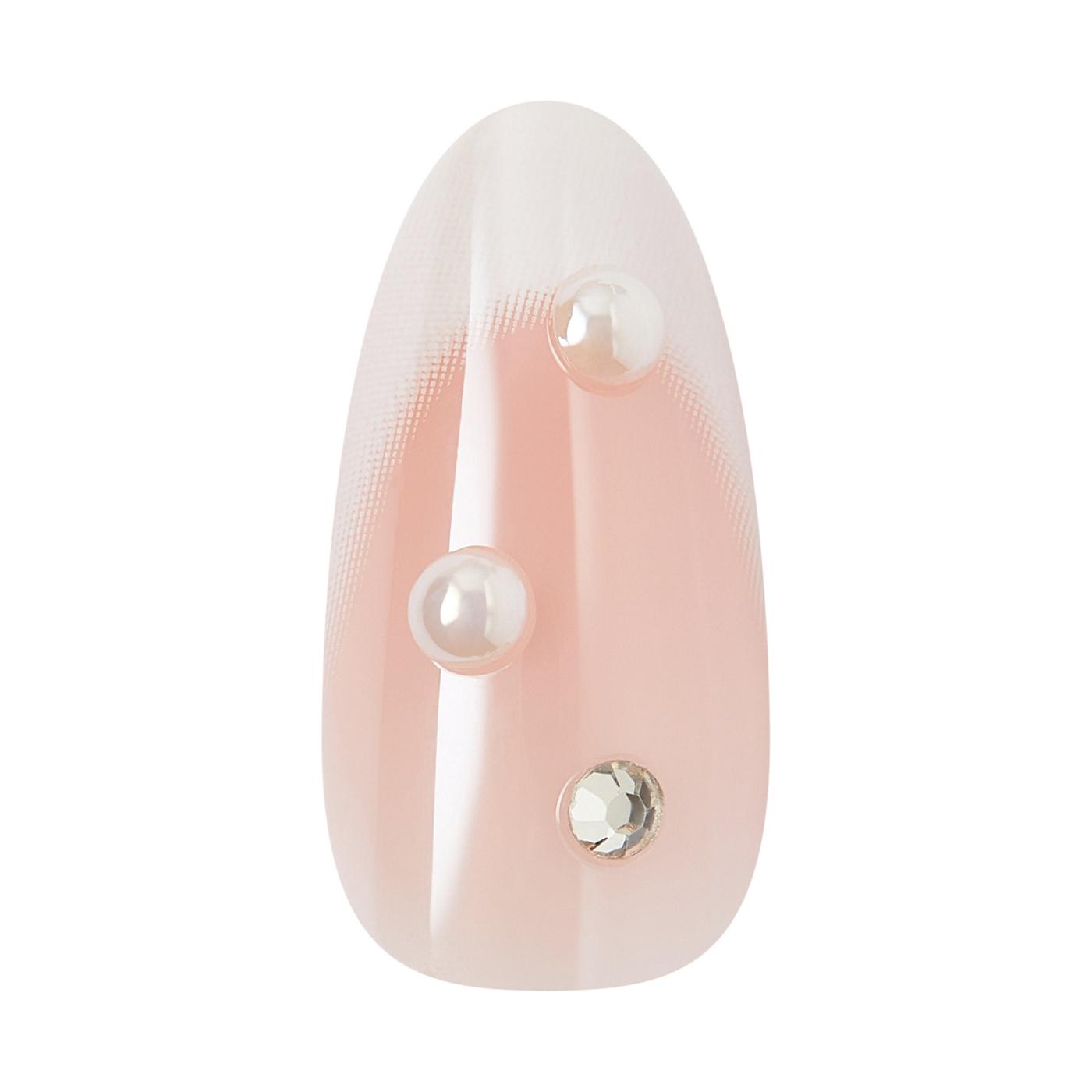 KISS GLAM 3D & Jeweled Nails - Serendipity Awaits (White Almond Medium Nails); image 7 of 8