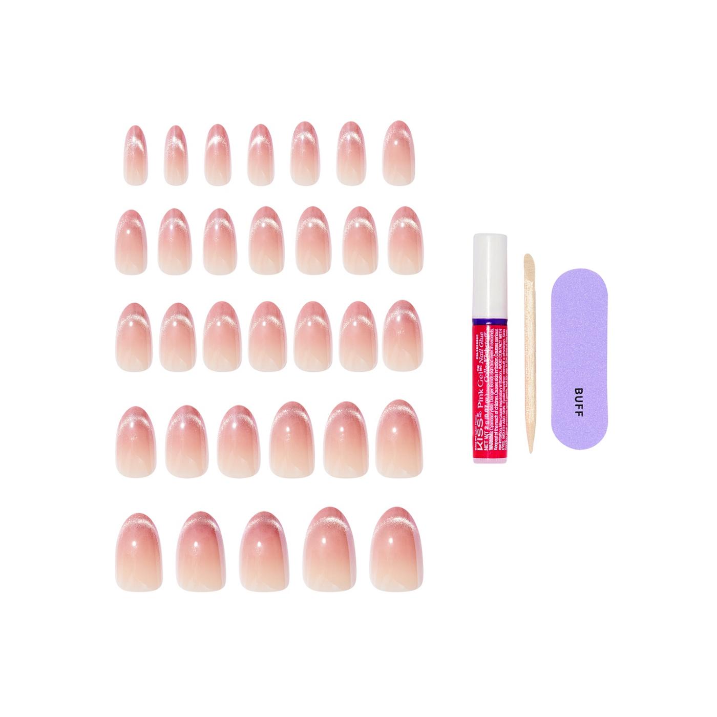 KISS GLAM Embellished Nails - Stardust Wonder (Pink Almond Medium Nails); image 7 of 7