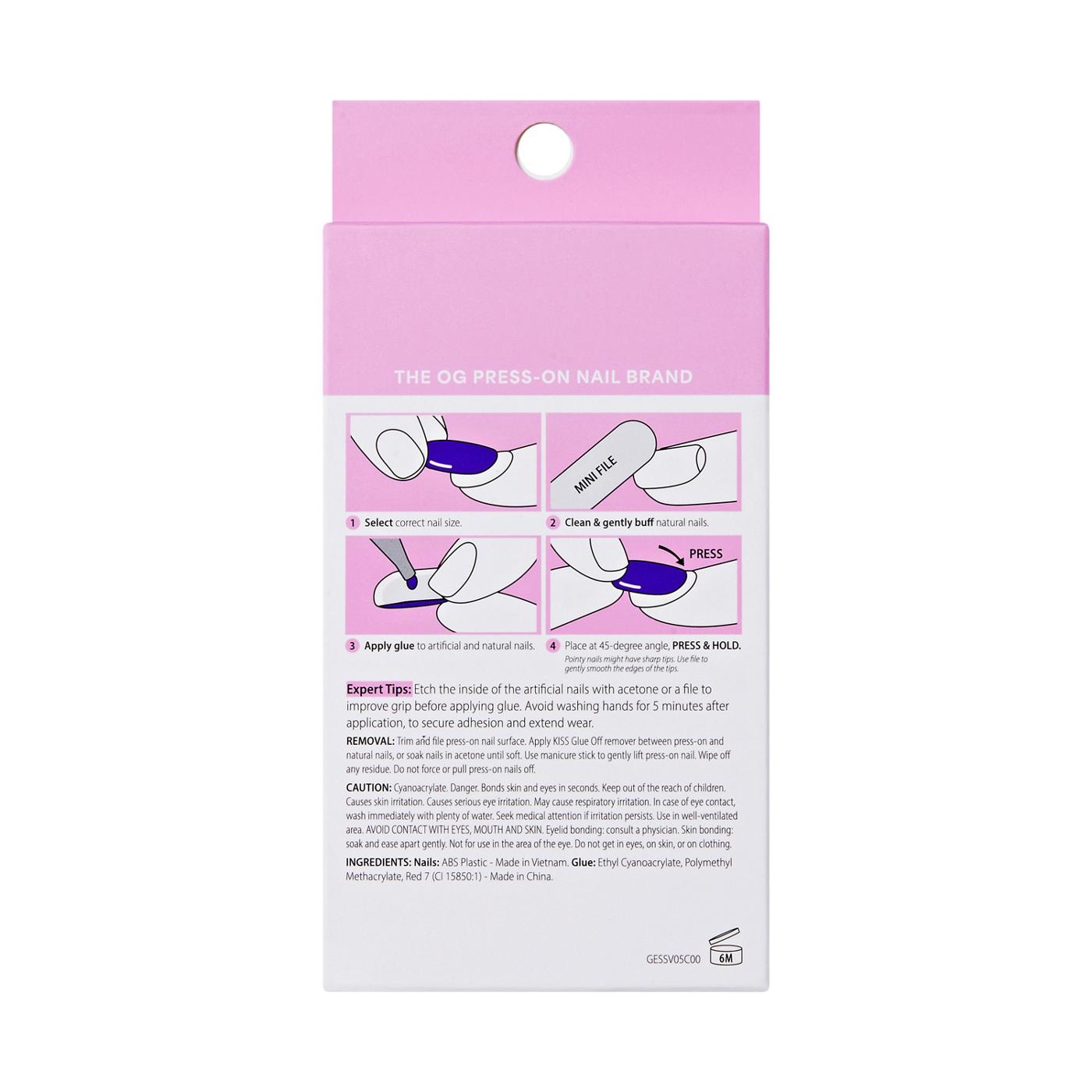 KISS GLAM Embellished Nails - One N Only (Pink Round Short Nails); image 5 of 7