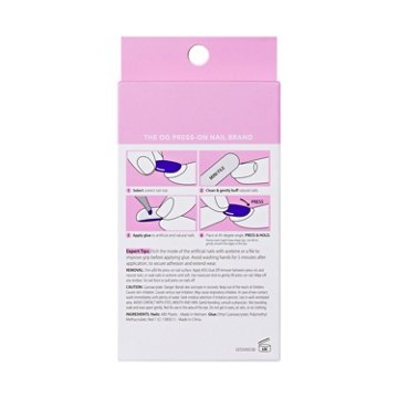 KISS GLAM Embellished Nails - One N Only (Pink Round Short Nails), 32 ct