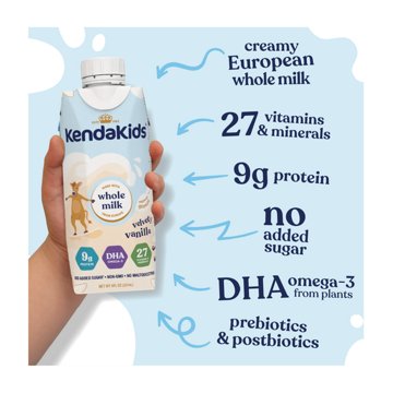 Kendakids Complete Nutrition Shake - Velvety Vanilla, 8 oz Bottles, 6 pk