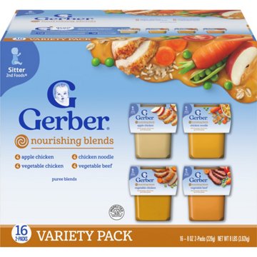 Gerber Nourishing Blends Baby Food Variety Pack, 8 oz Tubs, 2 pk