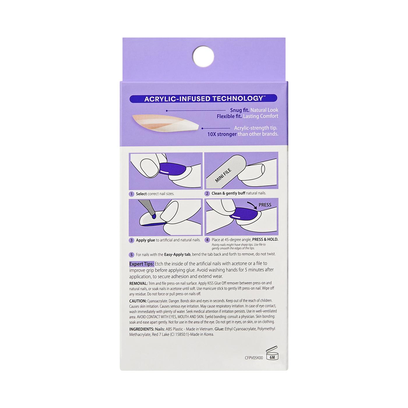 KISS CORE French Nails - Perfection (White Squoval Petite Nails); image 6 of 8