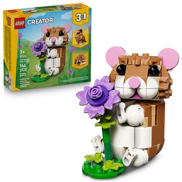 LEGO Creator Cute Hamster with a Flower Building Set, 166 pc