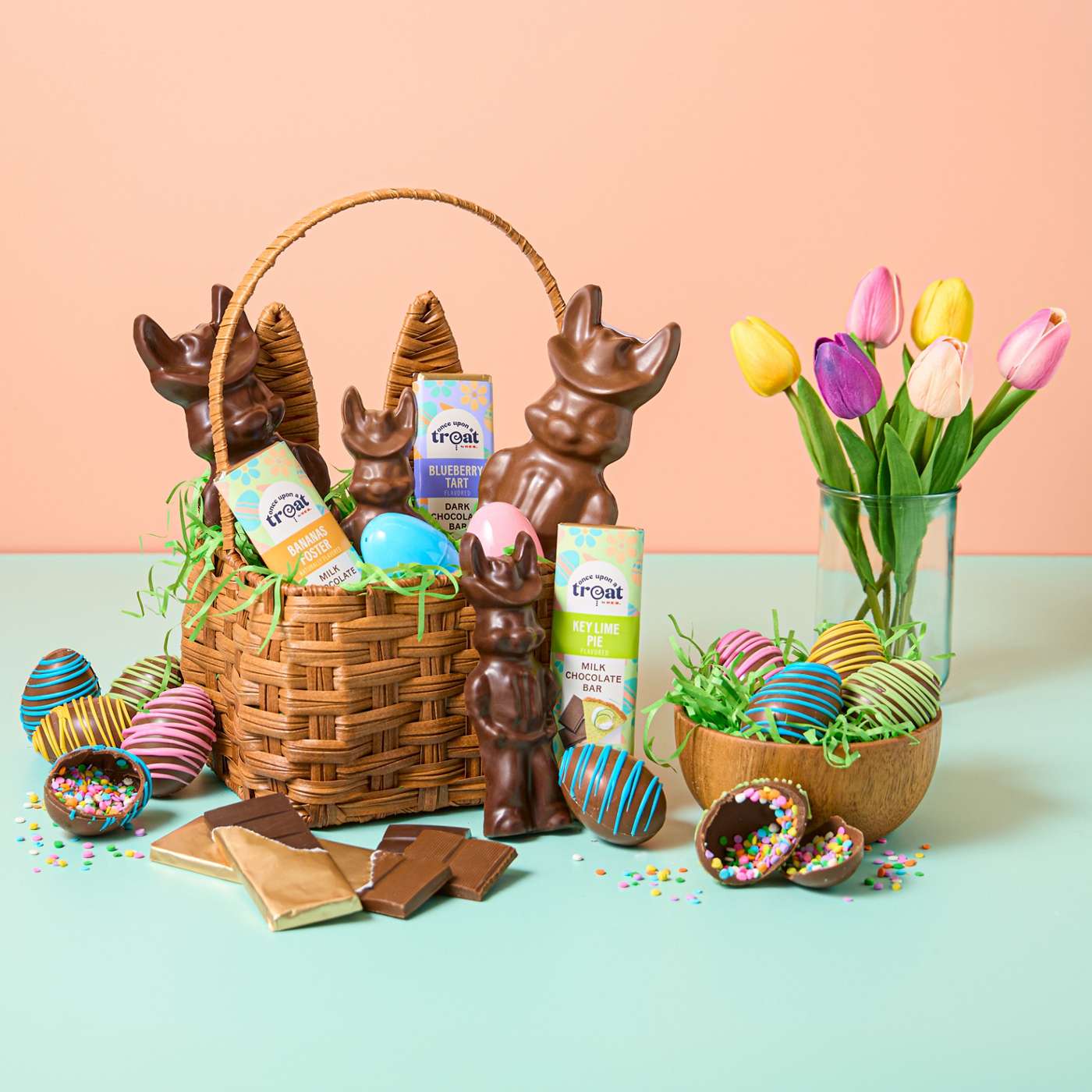 Once Upon a Treat by H-E-B Milk Chocolate Cascarones Easter Eggs Filled with Sprinkles, 4 ct; image 10 of 13