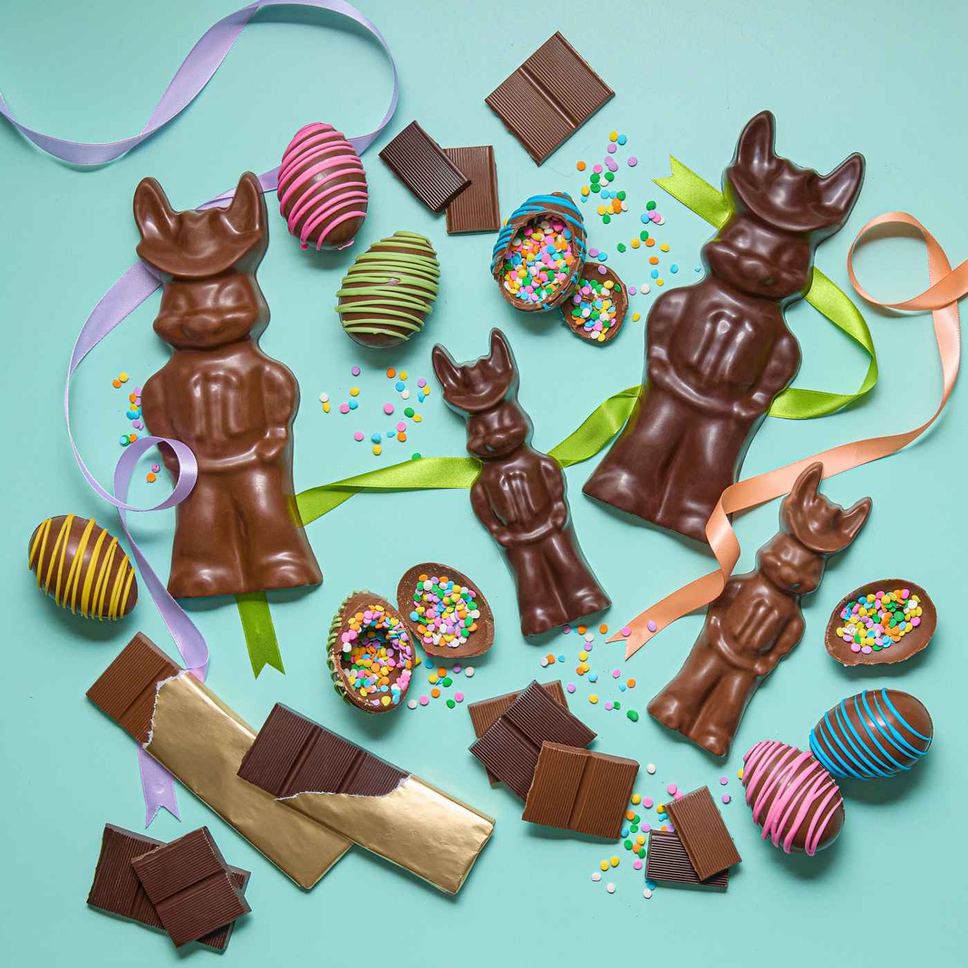 Once Upon a Treat by H-E-B Milk Chocolate Cascarones Easter Eggs Filled with Sprinkles, 4 ct; image 11 of 13