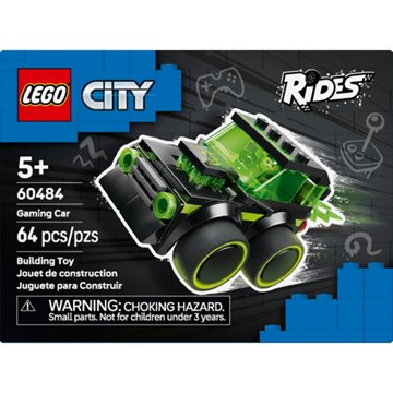 LEGO City Rides – Gaming Race Car Building Set, 64 pc
