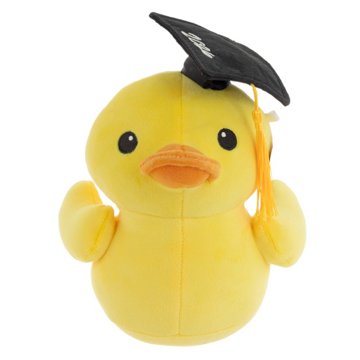 Quackerz Yellow 2026 Graduation Duck Plush, 6"