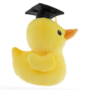 Quackerz Yellow 2026 Graduation Duck Plush, 6"