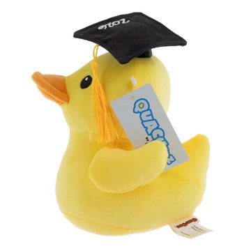 Quackerz Yellow 2026 Graduation Duck Plush, 6"
